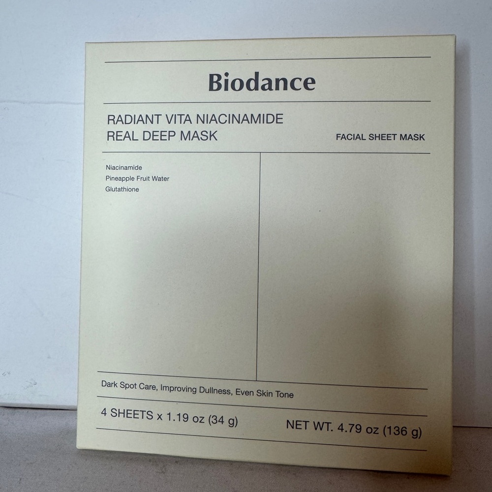 Sephora Biodance Radiant Vita Niacinamide Facial Sheet Mask - Beige